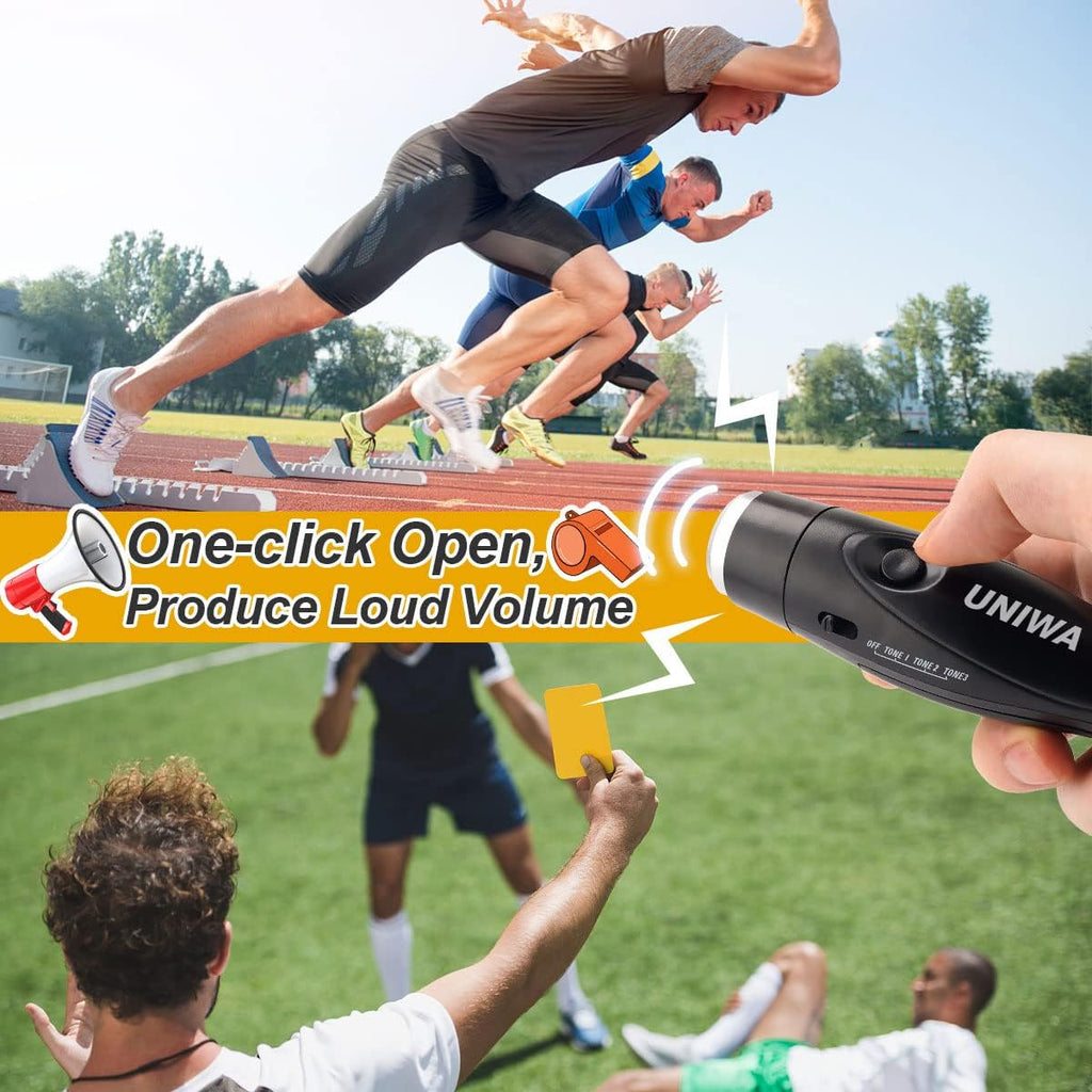 UNIWA Electronic Whistle, 4 Pack Handheld Whistle for Outdoor Sports