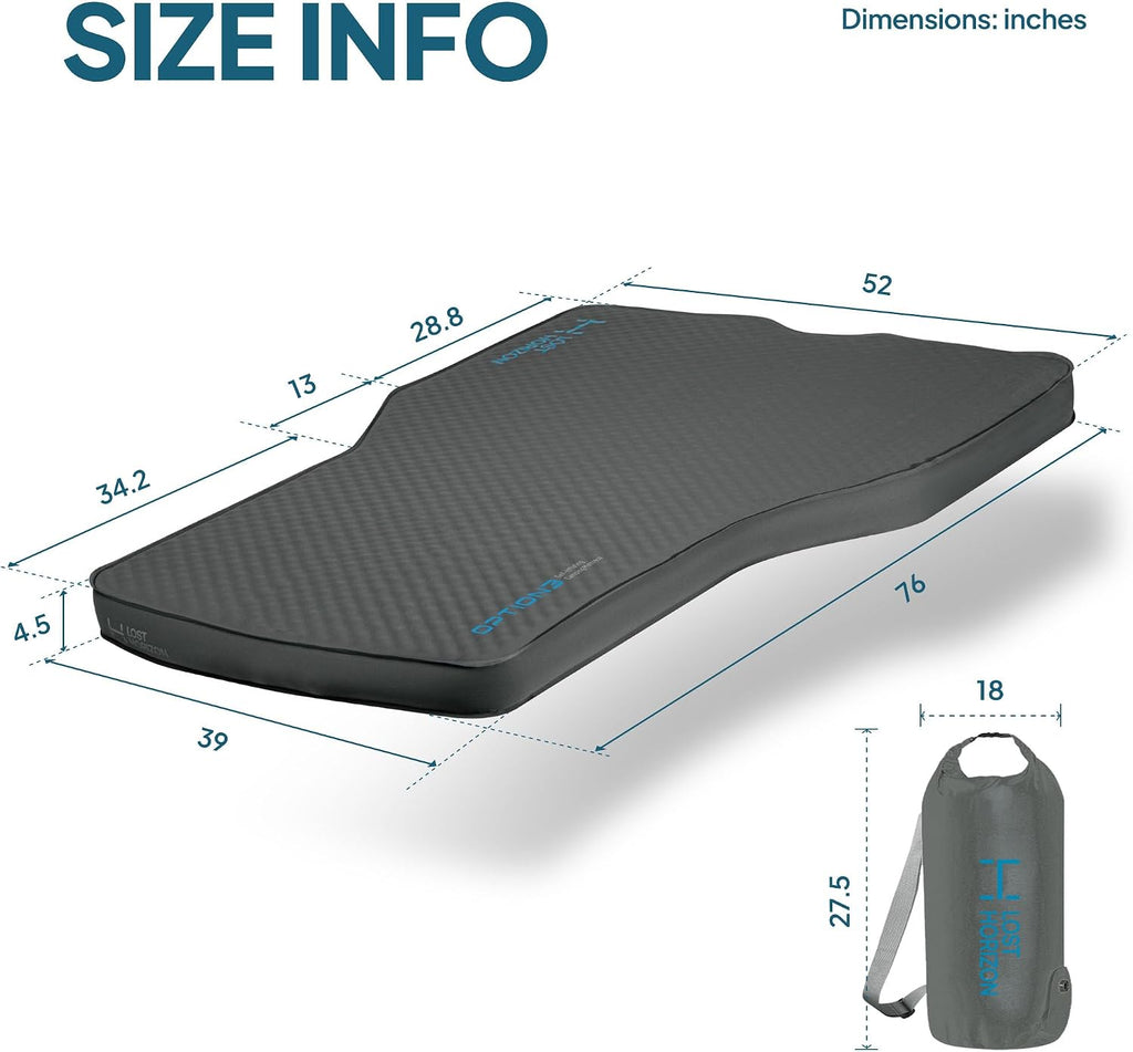 Lost Horizon Self-Inflating Foam Camping Mattress for Model Y
