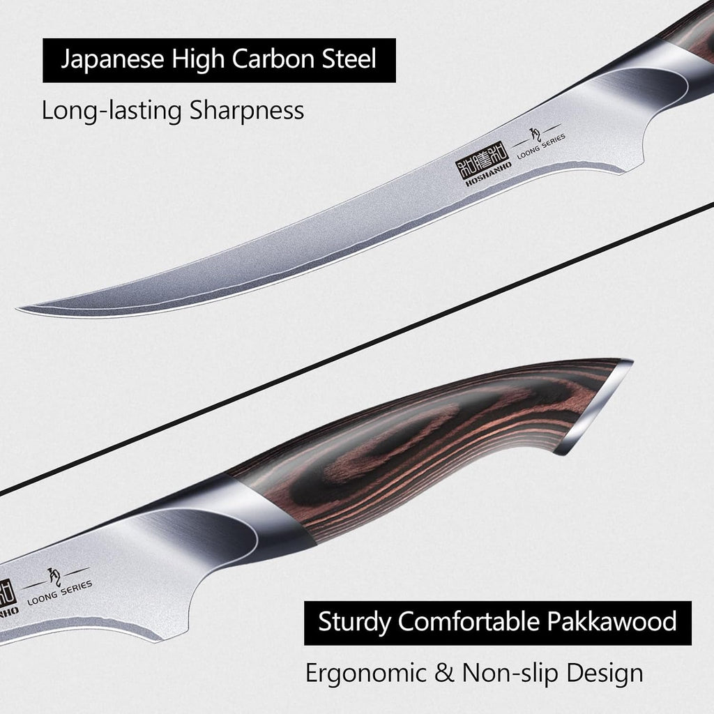 HOSHANHO Fillet Knife 9 Inch, Super Sharp Japanese Fish Boning Knife