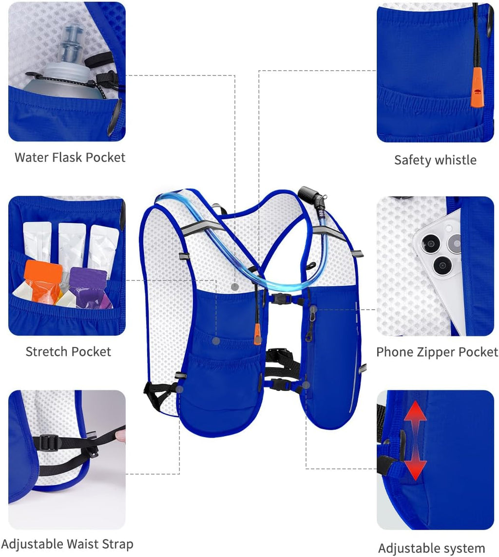 ECOHUB Lightweight Hydration Vest Water Backpack with 2L Water Bladder