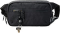 2L Sling Bag for Men & Women - Anti-Theft RFID Blocking Fanny Pack with Lockable Zippers, Water Resistant Lightweight Crossbody Bag for Travel Hiking Running Gym Walking Daily Use(X-Black)