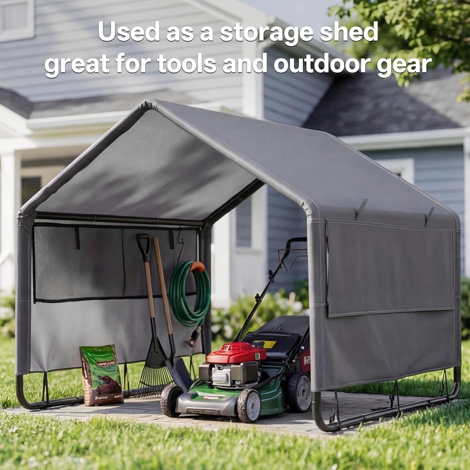 MEWANG Outdoor Dog House - Waterproof Portable Puppy Camping Tent,Ventilation Windows & Sun Protection, Lightweight Snap-fit Design for Small/Medium/Large Dogs, Beach, Backyard, Hiking (Grey, Large)