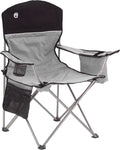 Coleman Portable Camping Chair with 4-Can Cooler, Cushioned Seat & Back with Side Pockets & Cup Holder, Carry Bag Included, Great for Camping, Tailgating, Firepits, Patio, & More