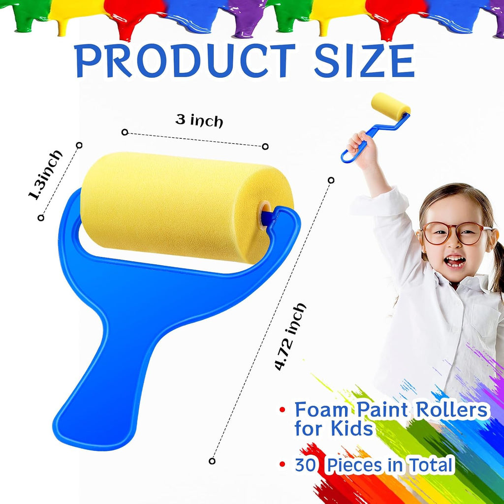 Tenceur 3" Foam Paint Rollers, Mini Sponge Rollers for Crafts DIY Art