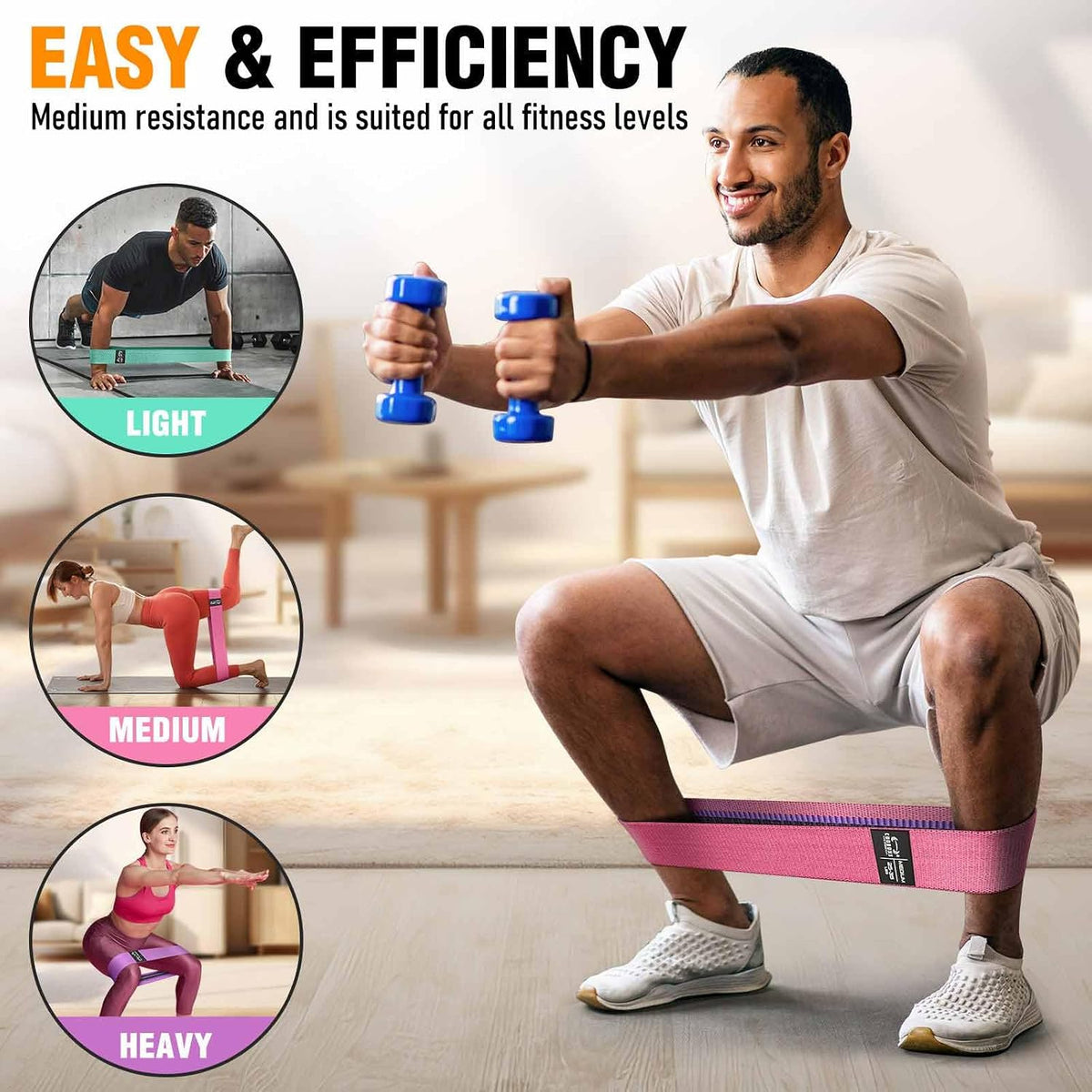 Fabric Resistance Bands for Working Out