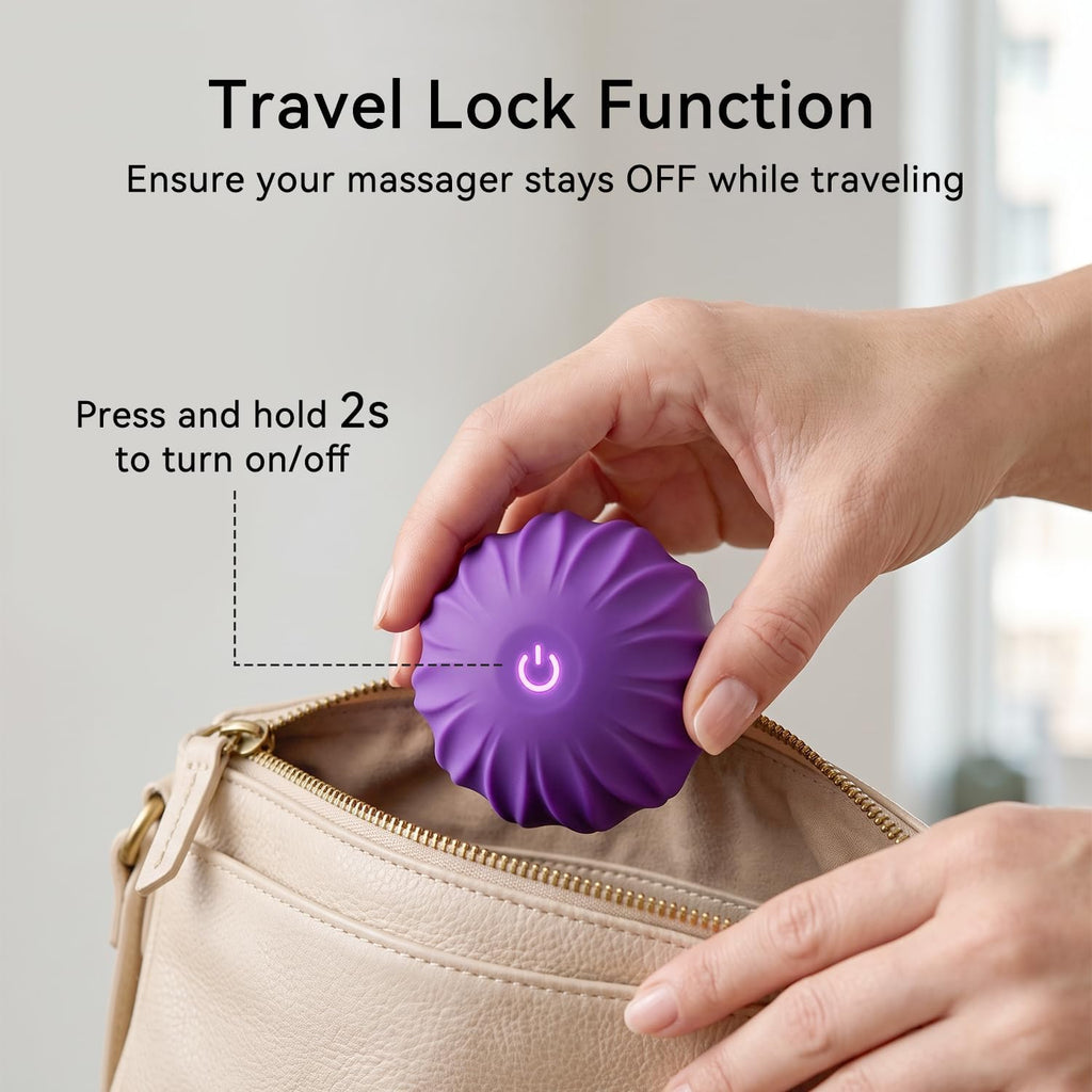 Electric Massage Ball, 10 Speed Mini Massage Roller, Washable Muscle Massage Tool for Yoga Fitness