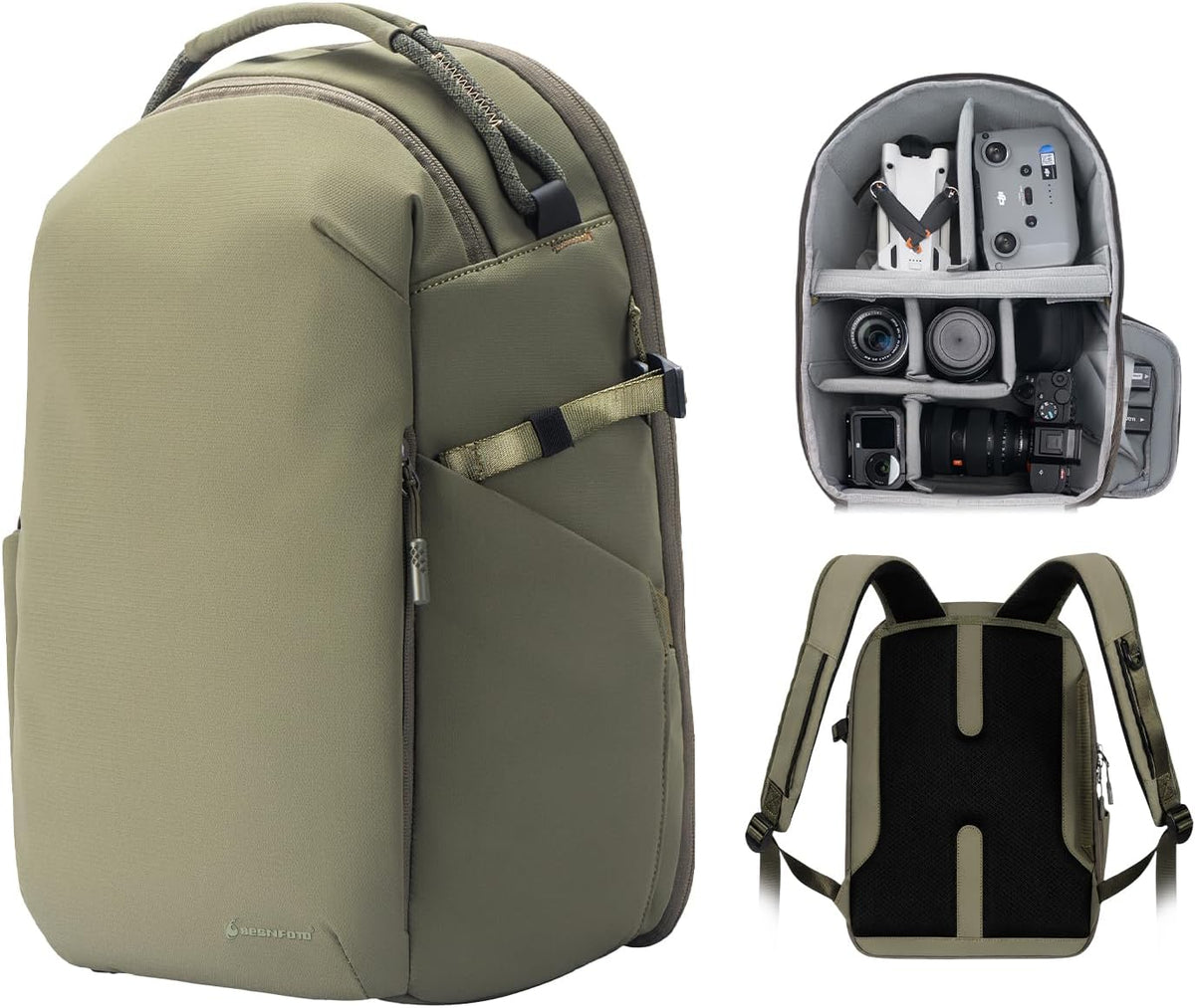 Besnfoto Lightweight Camera Backpack - Everyday Laptop Bag for DSLR Drone