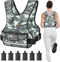 APEXUP Adjustable Weighted Vest, 4-10lb/12-18lb/20-32lb Vest with 6 Ironsand Weights and Large Pocket, Weight Vest for Men Women Strength Training, Running, Walking