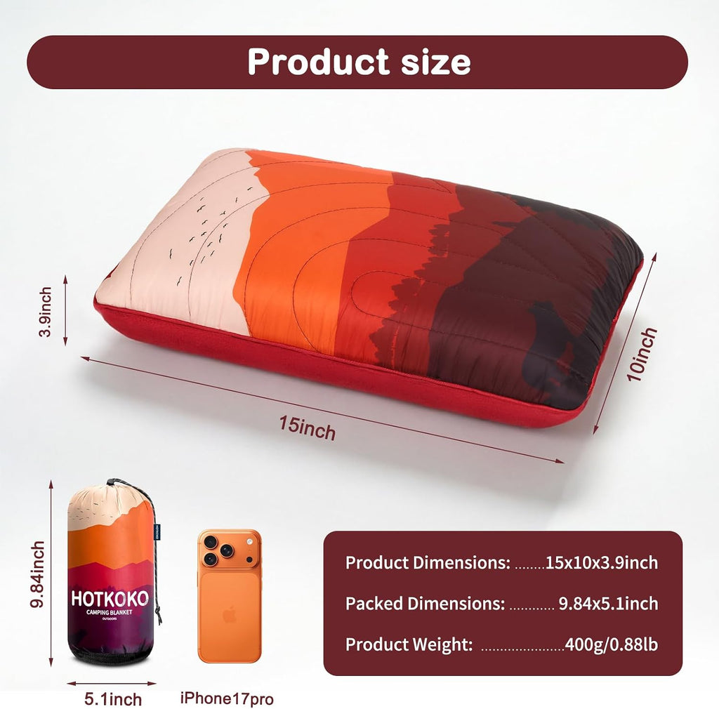 Camping Pillow Memory Foam Travel Pillow Packable Backpacking