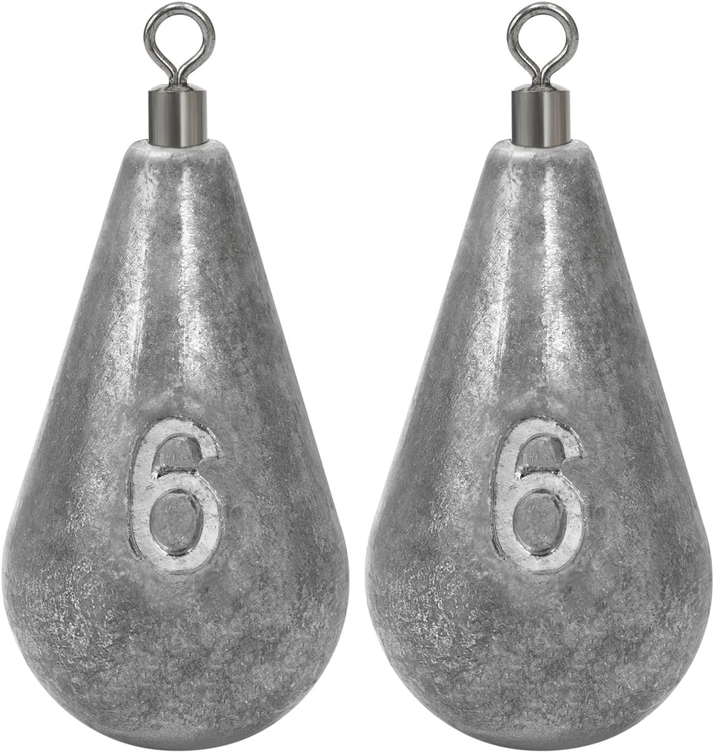 BLUEWING Casting Swivel Bell Sinkers Fishing Weights 1/2oz-8oz Drop Shot Dipsey Lead Saltwater