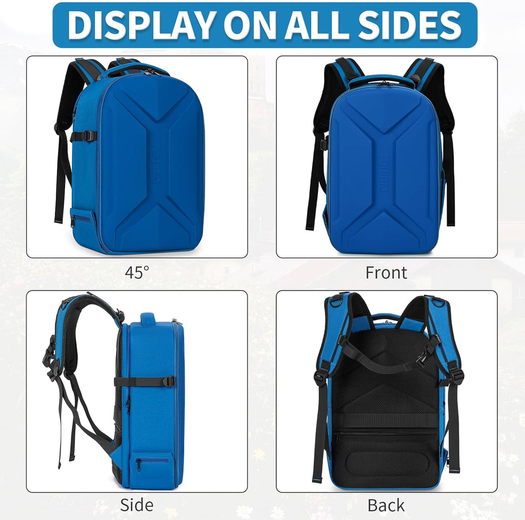 TORIBIO Large Hardshell Camera Backpack DSLR/SLR/Mirrorless Photography Bag