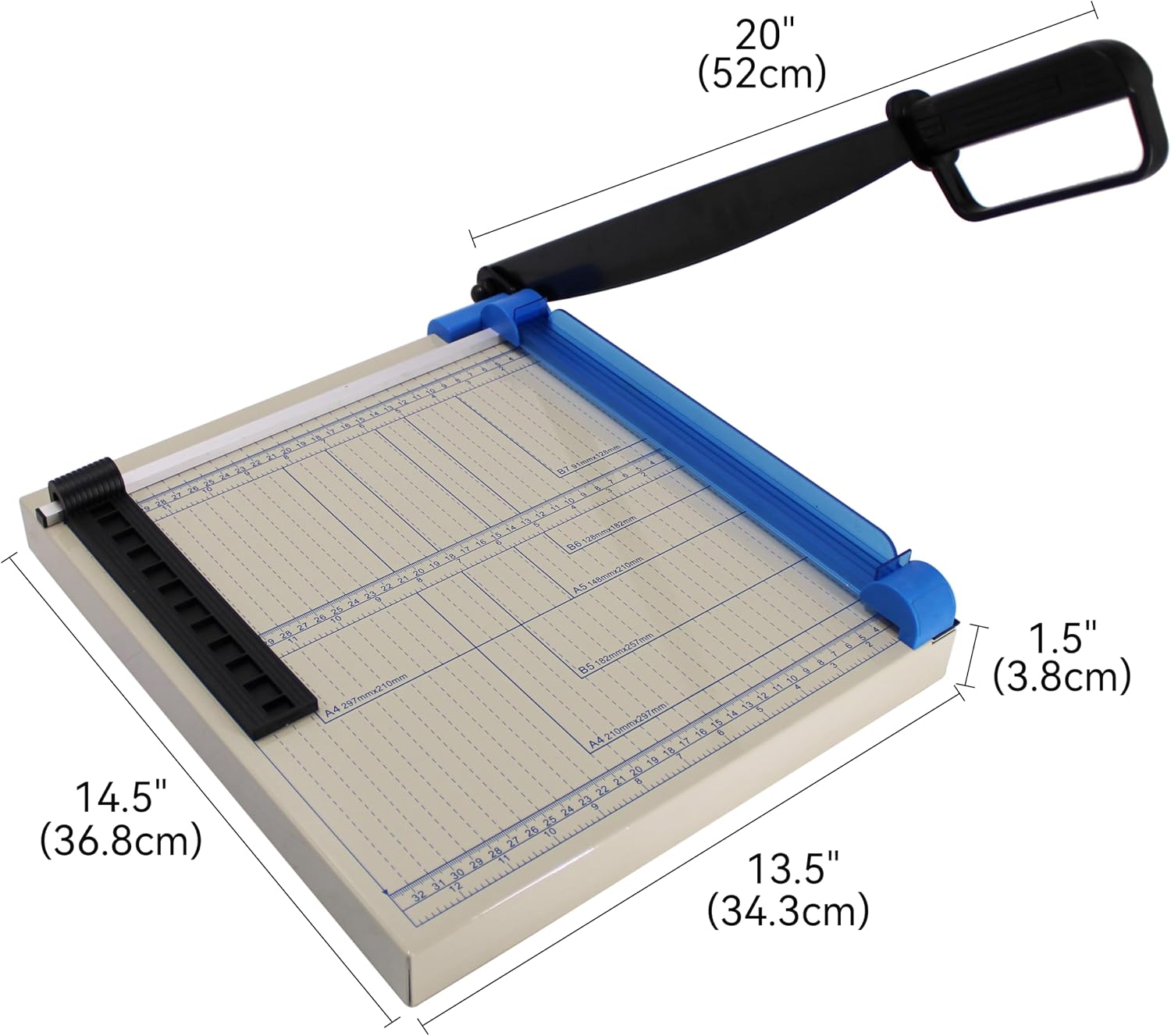 TEXALAN(R) Paper Cutter Guillotine 12" A4 Multi-Purpose Trimmer for Metal Sheet, Leather, Plastic Sheet, Non-Woven Fabric, 12 Sheets 80-Gram Paper