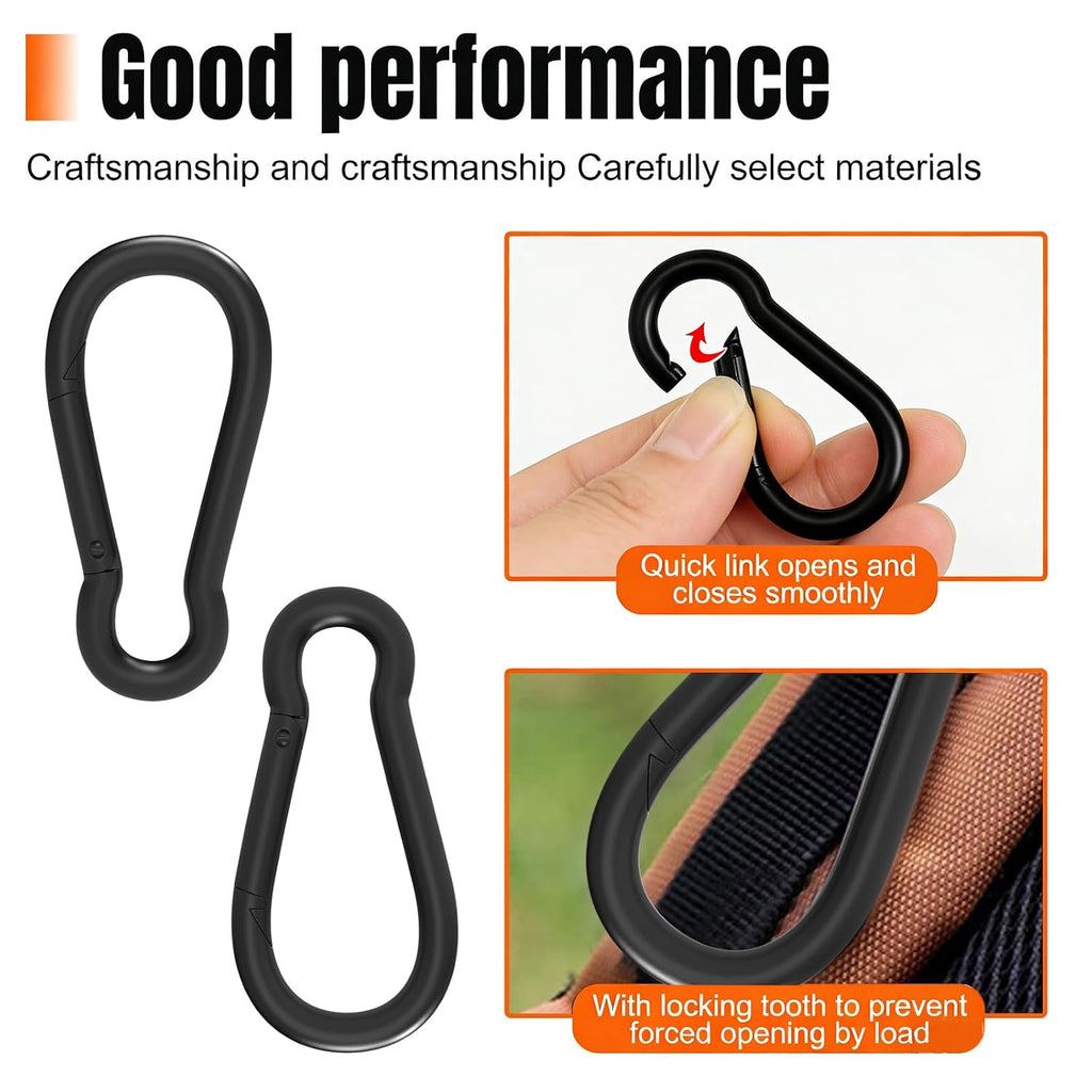 Carabiner Clips, 5.5IN Heavy Duty Spring Snap Hook, 6PCS