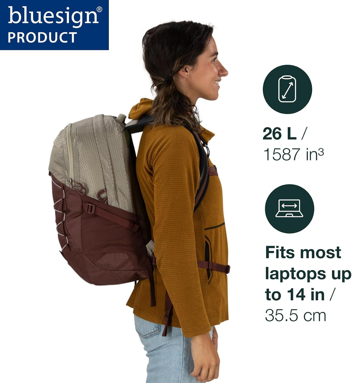 Osprey Quasar Commuter Backpack, Gray OS