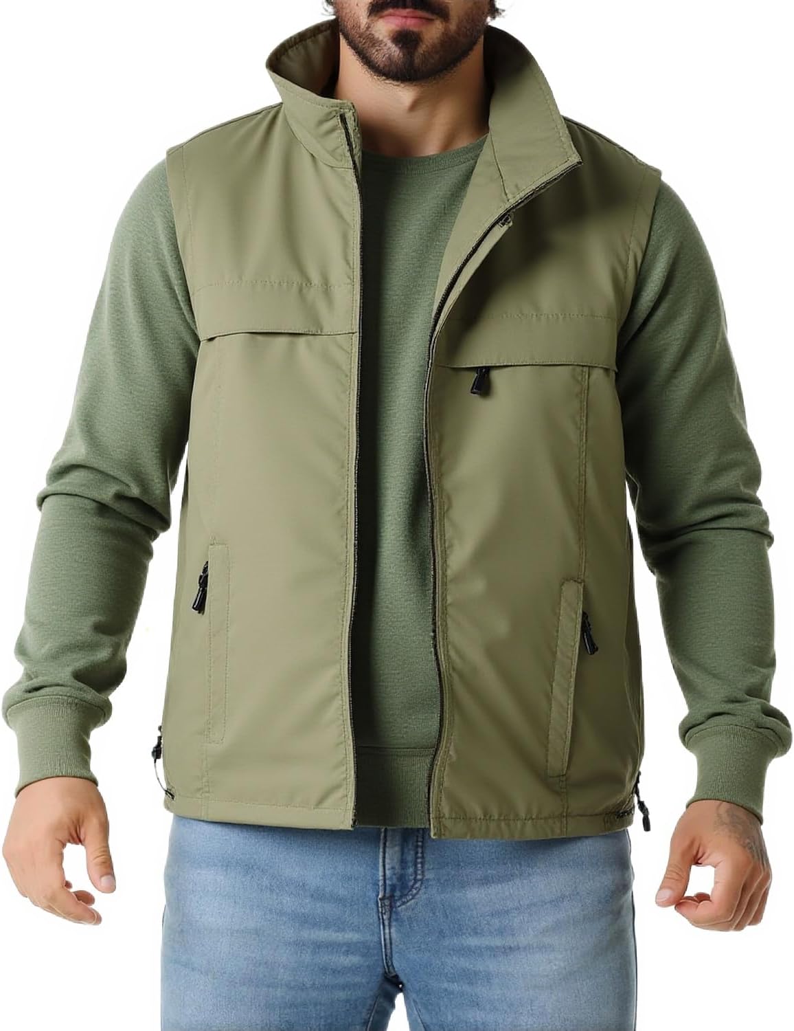 Men's Fishing Vest Utility Casual Lightweight Outdoor Vest Work Fish Photo Travel Sleeveless Jackets Vest