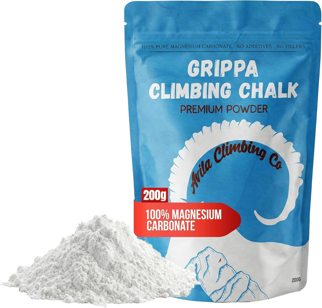 Climbing Chalk 200g, Pro Friction Gymnastics Chalk 100% Magnesium | Non-Toxic Grip for Lifting, Rock Climbing, Gym & Weights! Long Lasting & Skin Friendly