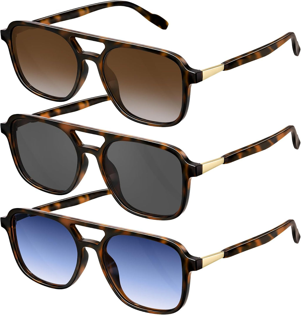 Retro Aviator Sunglasses for Women Men,Trendy Polarized Sun Glasses