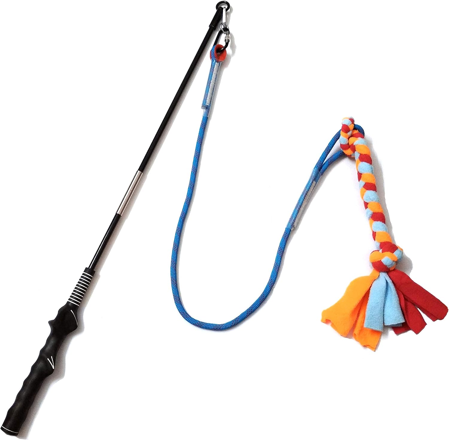 Interactive Flirt Pole Toy for Dogs Chase,Outdoor Exercise,Agility Training
