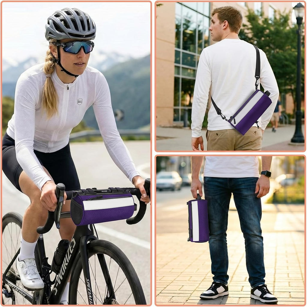Waterproof Bike Handlebar Bag for E-bike & Bicycle 2.4L Front Storage Bag