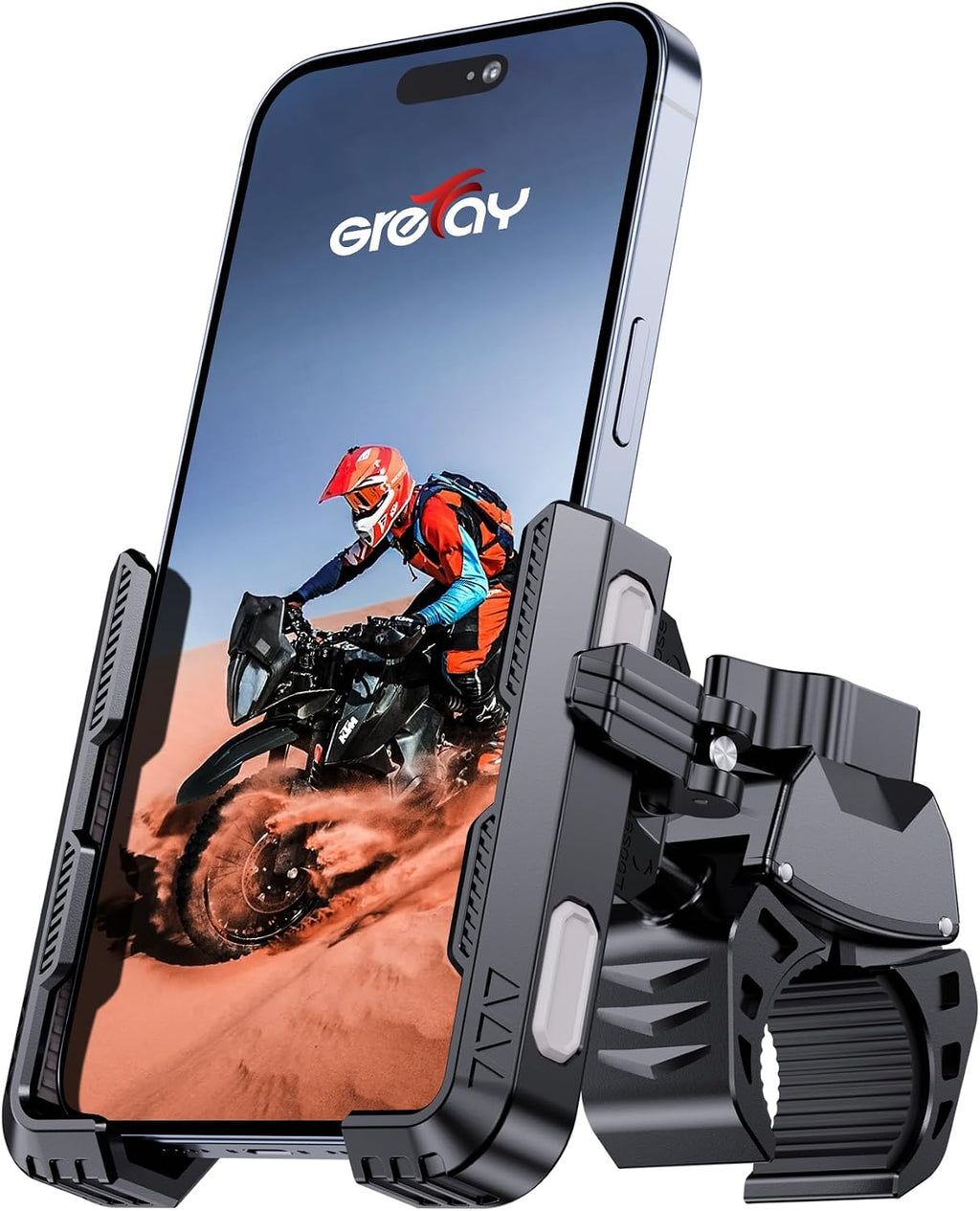 Grefay Bike Phone Mount for Electric, Mountain, Scooter, and Dirt Bikes