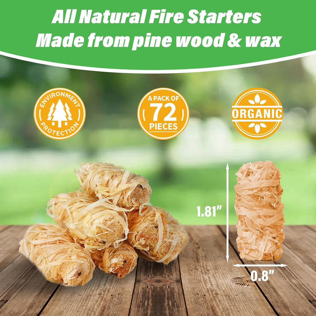 Charcoal Fire Starters for Grill: 150 PCS Premium Natural