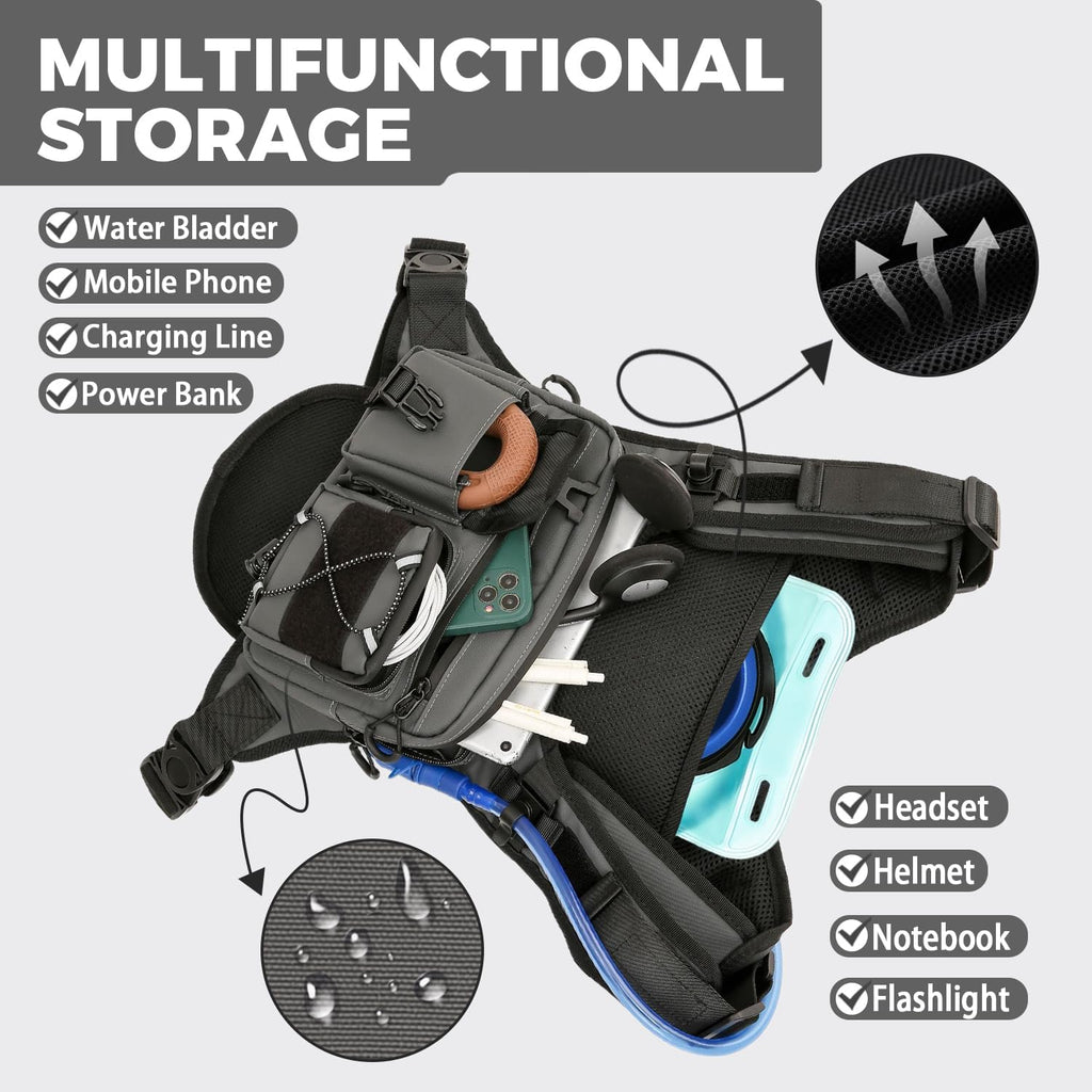 Criuage USA Patent Running Hydration Vest Backpack, Lightweight Chest Pack with 2.0L Water Bladder Bag Daypack for Hiking Running Cycling Race Marathon for Women Men