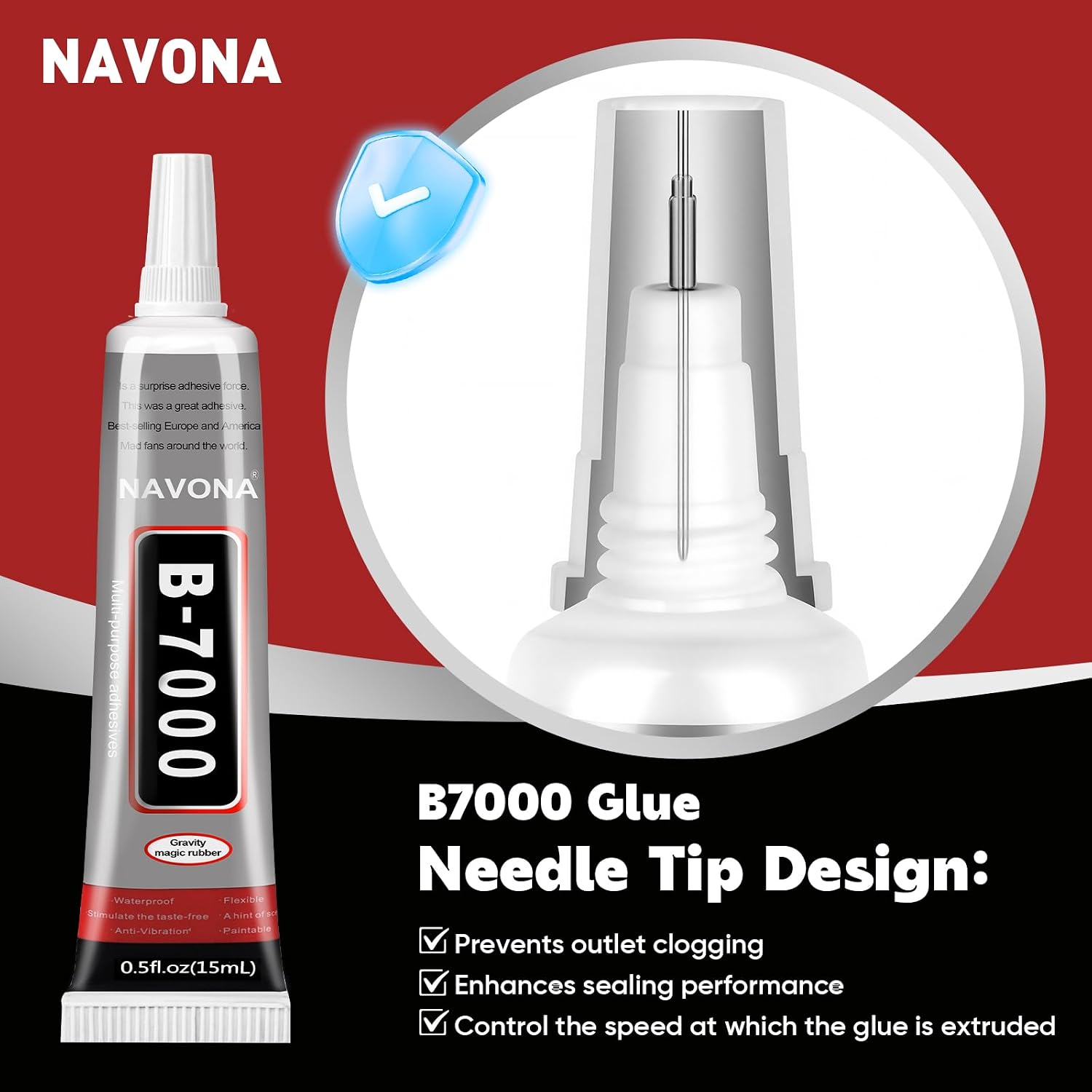 50 PCS 15ml B7000 Rhinestone Glue Clear, Bedazzling Glue for Craft, Jewelry