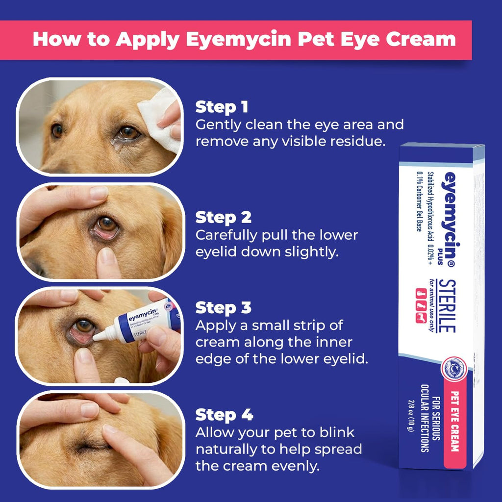 EYEMYCIN Pet Eye Health for Dogs, Cats, Cattle, Sheep, Horses, Birds and Puppies, Kitten (1 Pack)