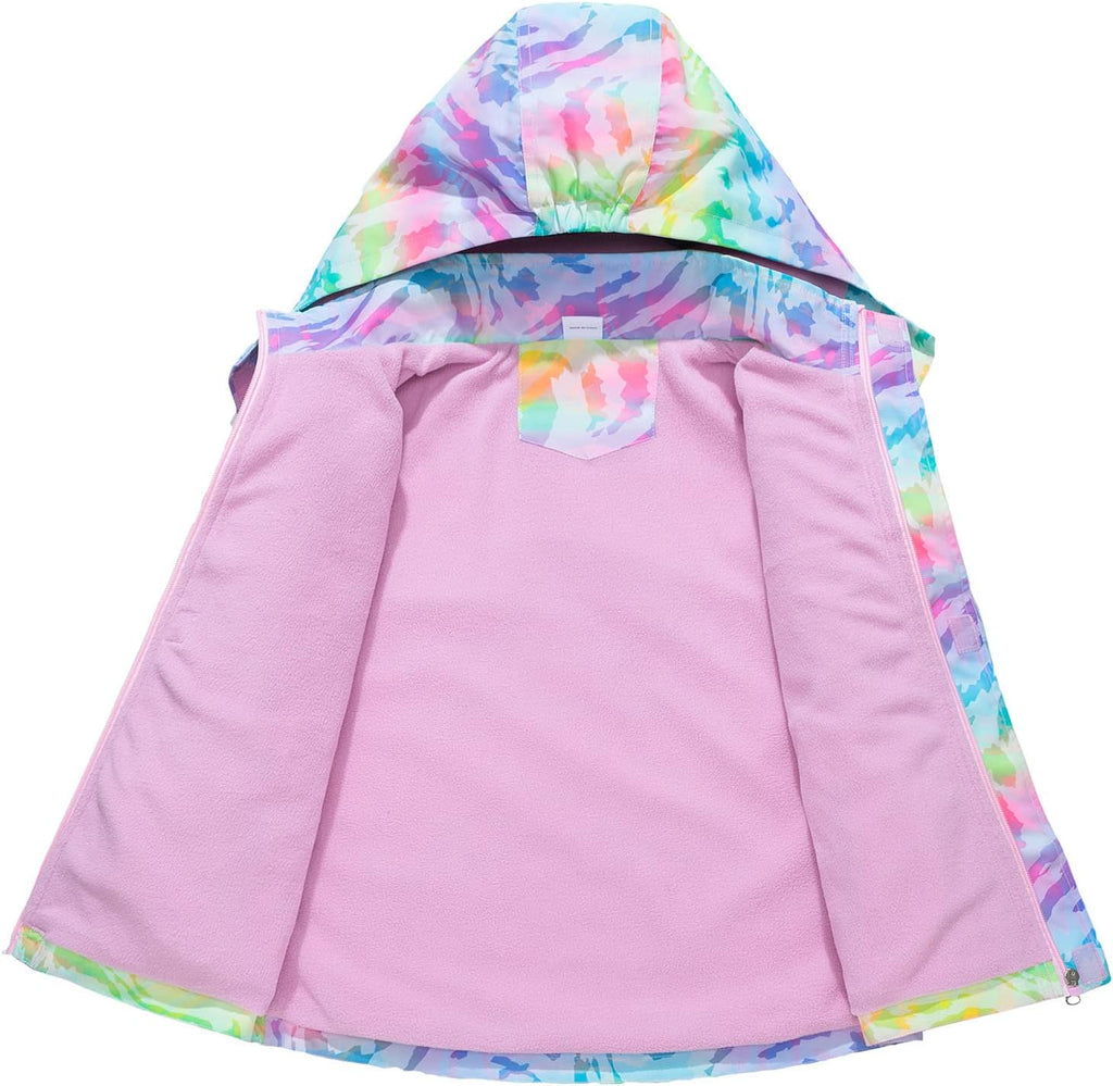 MGEOY Kids Rain Jacket, Waterproof Lightweight Hooded Windbreaker for Boys Girls 4-16Y