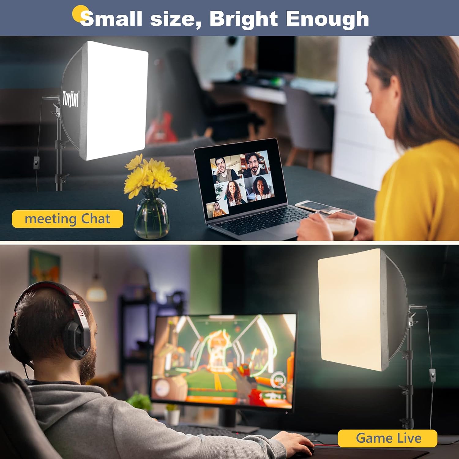 Torjim Softbox Photography Lighting Kit | 16" X 16" & 85W LED Studio Light