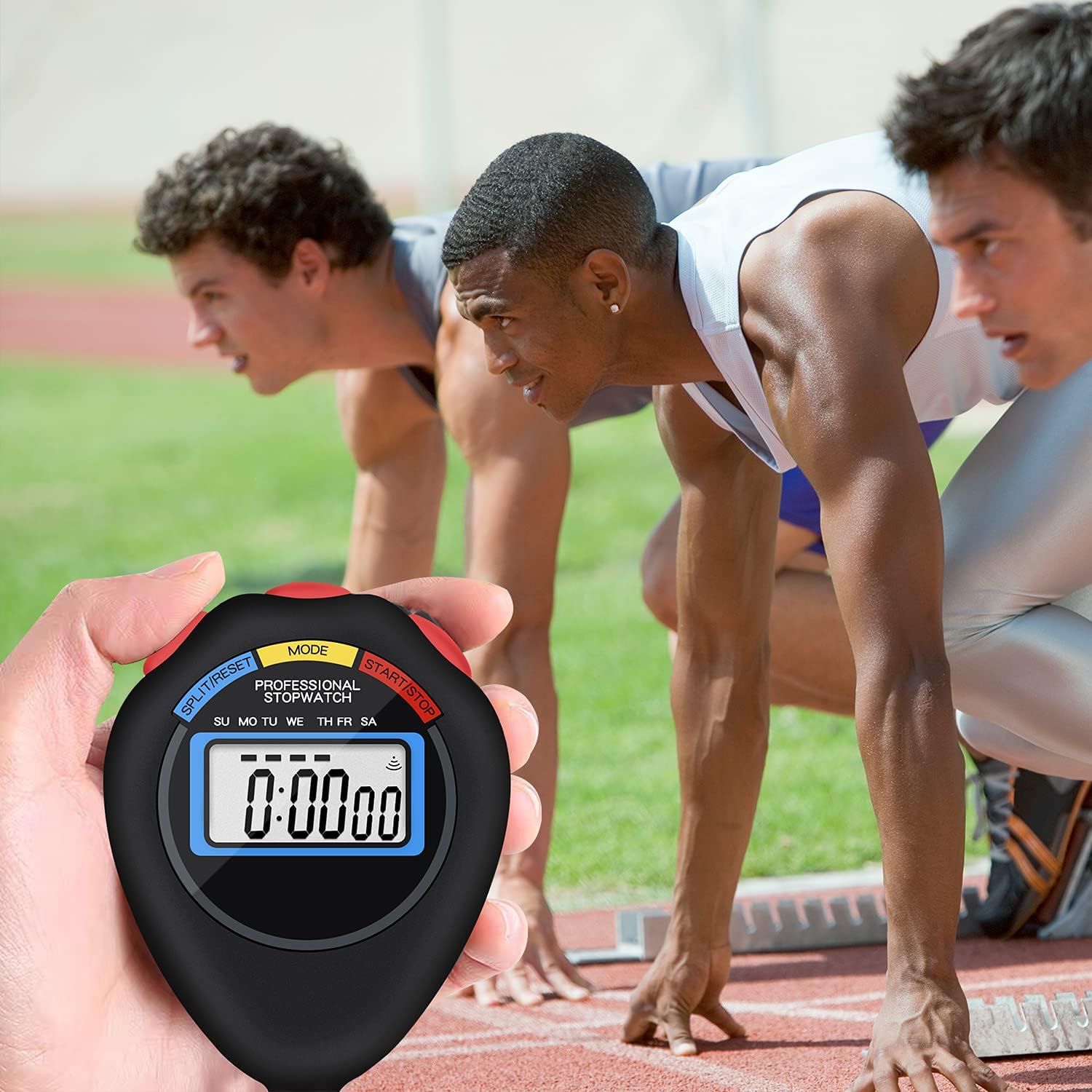 Pgzsy 12 Pack Multi-Function Electronic Digital Sport Stopwatch Timer, Large Display with Date Time and Alarm Function,Suitable for Sports Coaches Fitness Coaches and Referees