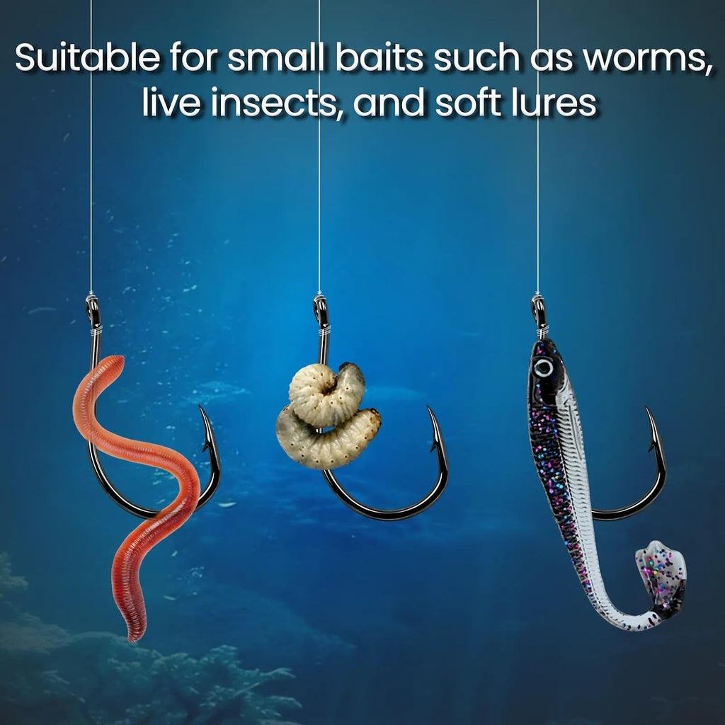 FishTrip 50/100pcs Octopus Baitholder Hooks, Circle Hooks for Freshwater