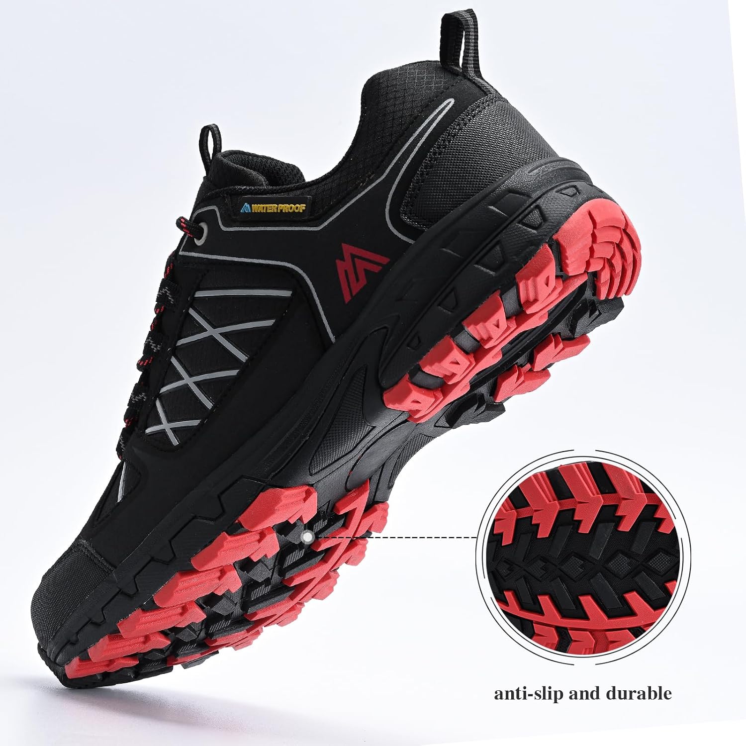 Queday Mens Waterproof Lightweight Hiking Shoes
