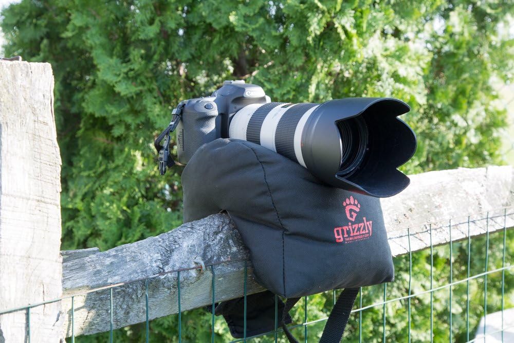 Grizzly Camera Bean Bag Large Black, Photography, Video, Camera Support, Camera Sandbag, Spotting Scope Support, Safari Equipment, Photography Tours. Bag sold empty