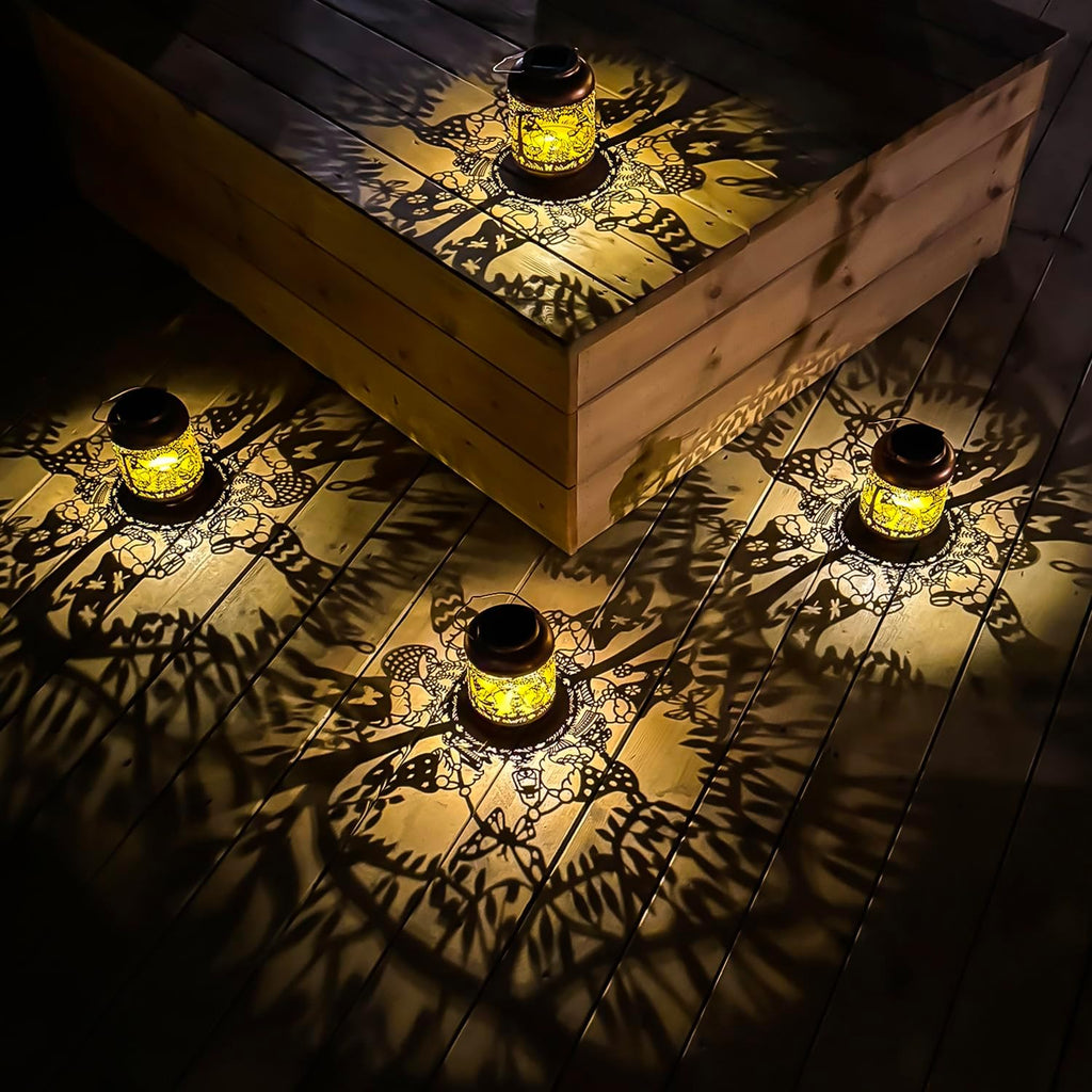 Gnomes Solar Lanterns Outdoor Waterproof,Hanging Solar Lights Gnome Gifts for Women Metal LED Decorative Light for Yard,Patio,Lawn,Tabletop,Pathway,Landscape,Garden Gnomes Decor