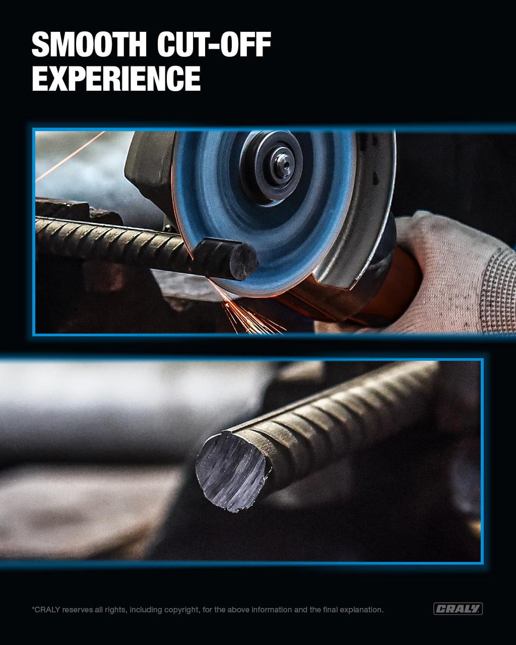 CRALY 6 Inch Cut-Off Wheels for Cutting Metal & Stainless Steel, Professional Grade Ultra Thin Metal Cutting Disc for Angle Grinder & Die Grinder, 7/8 in Arbor, 25-Pack(30115001-25)