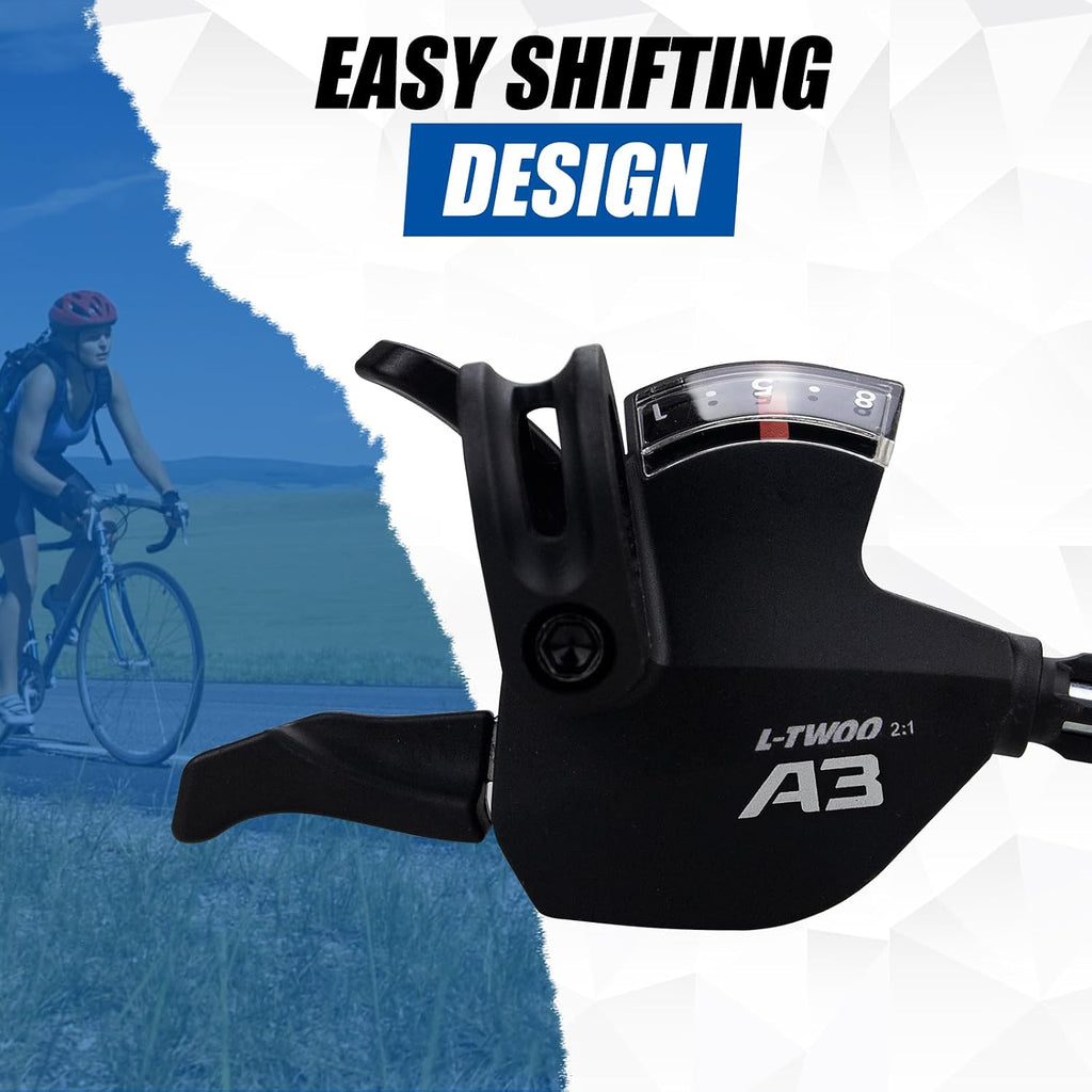 WEEROCK Bike Shifter Lever 24 Speeds 3x8 Thumb Gear Shift Lever for Mountain Bicycle
