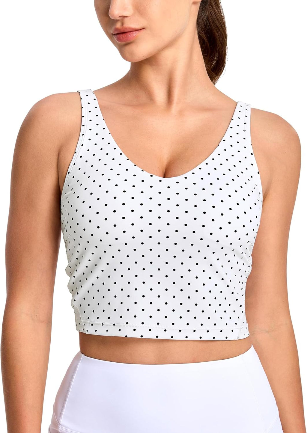 THE GYM PEOPLE Women’s Longline Sports Bra Wirefree Padded Medium Support Yoga Bras Gym Running Workout Tank Tops