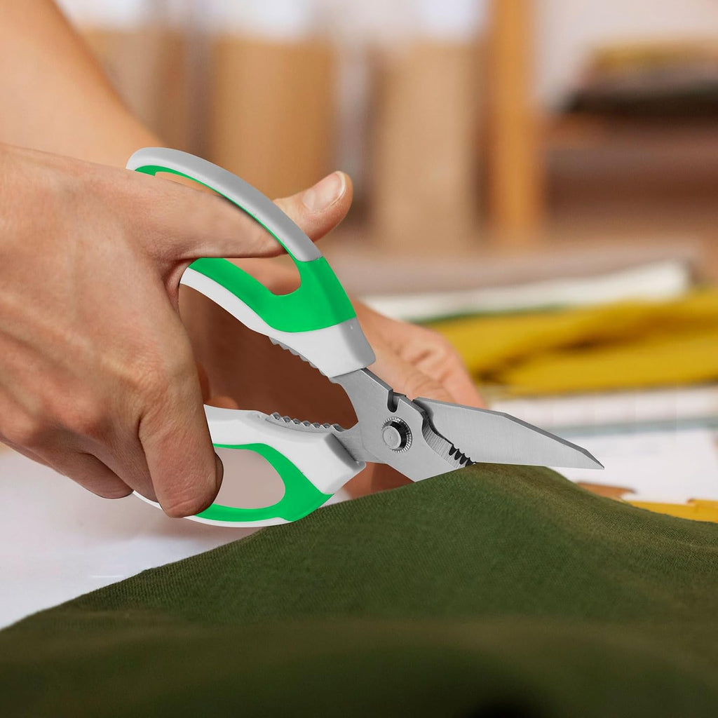 BoFuYuan Utility Scissors All Purpose heavy duty 8-Inch Green