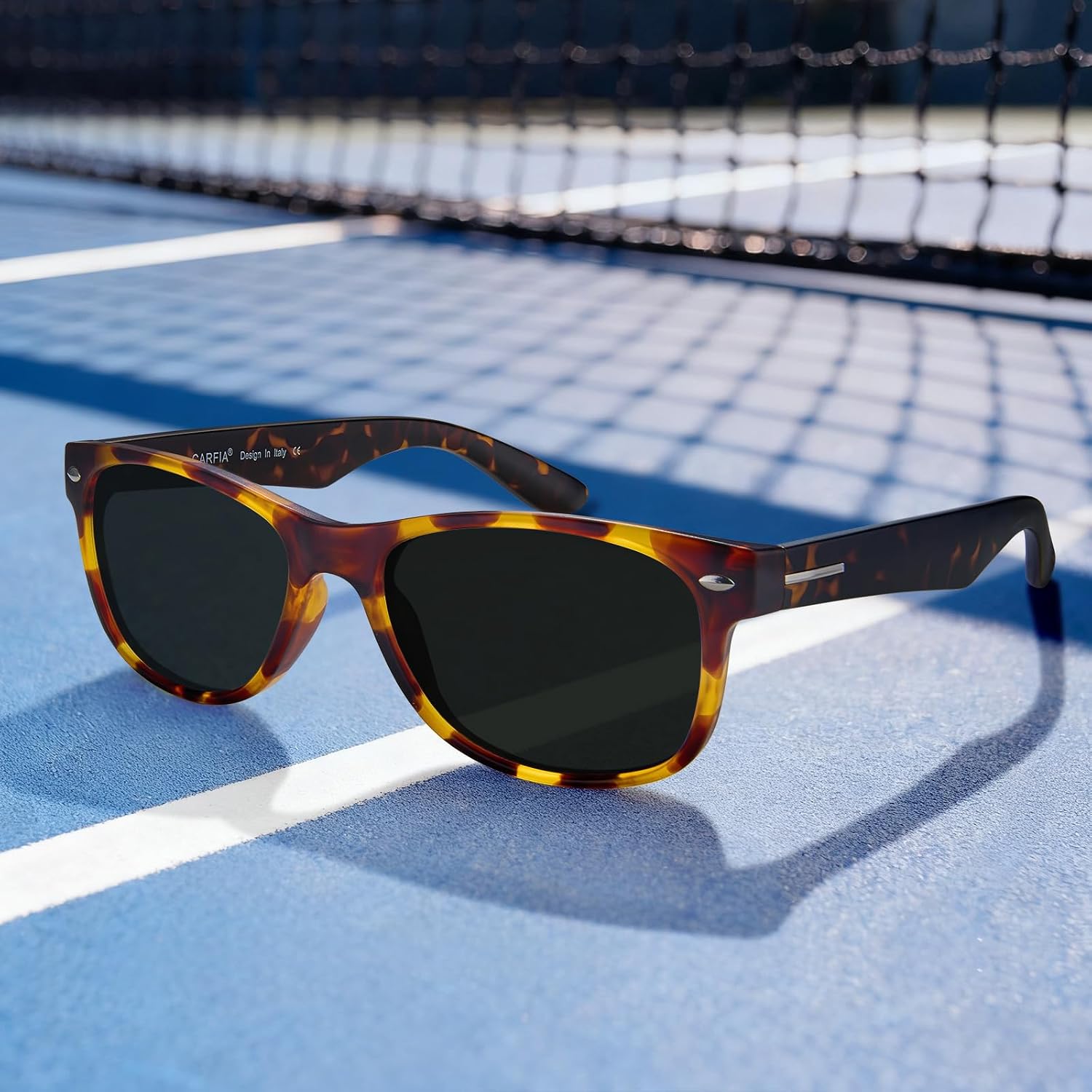 CARFIA Polarized Sunglasses Men Womens UV Protection,TR90 Lightweight Frame Sports Life Style Outdoor Running Sun Glasses