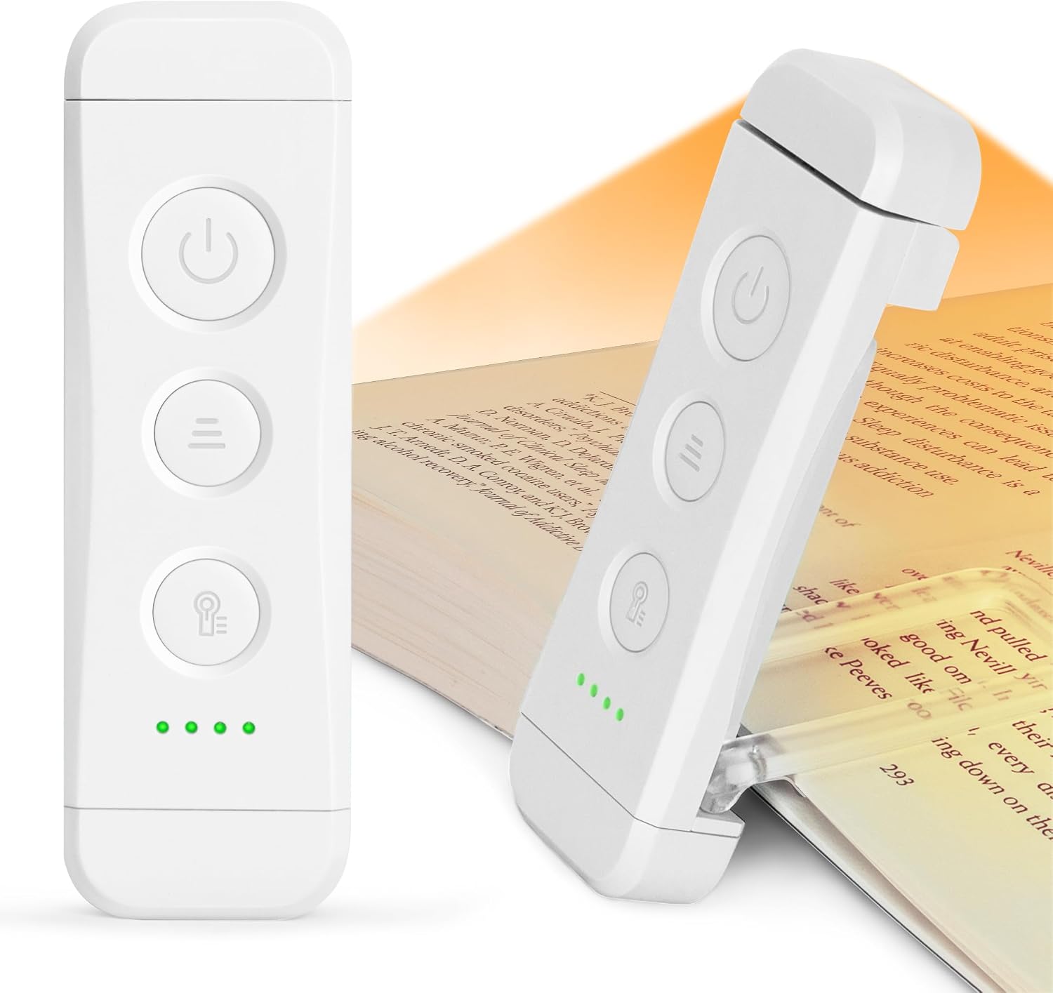 Glocusent USB Rechargeable Book Light, Portable Clip-on LED Reading Light