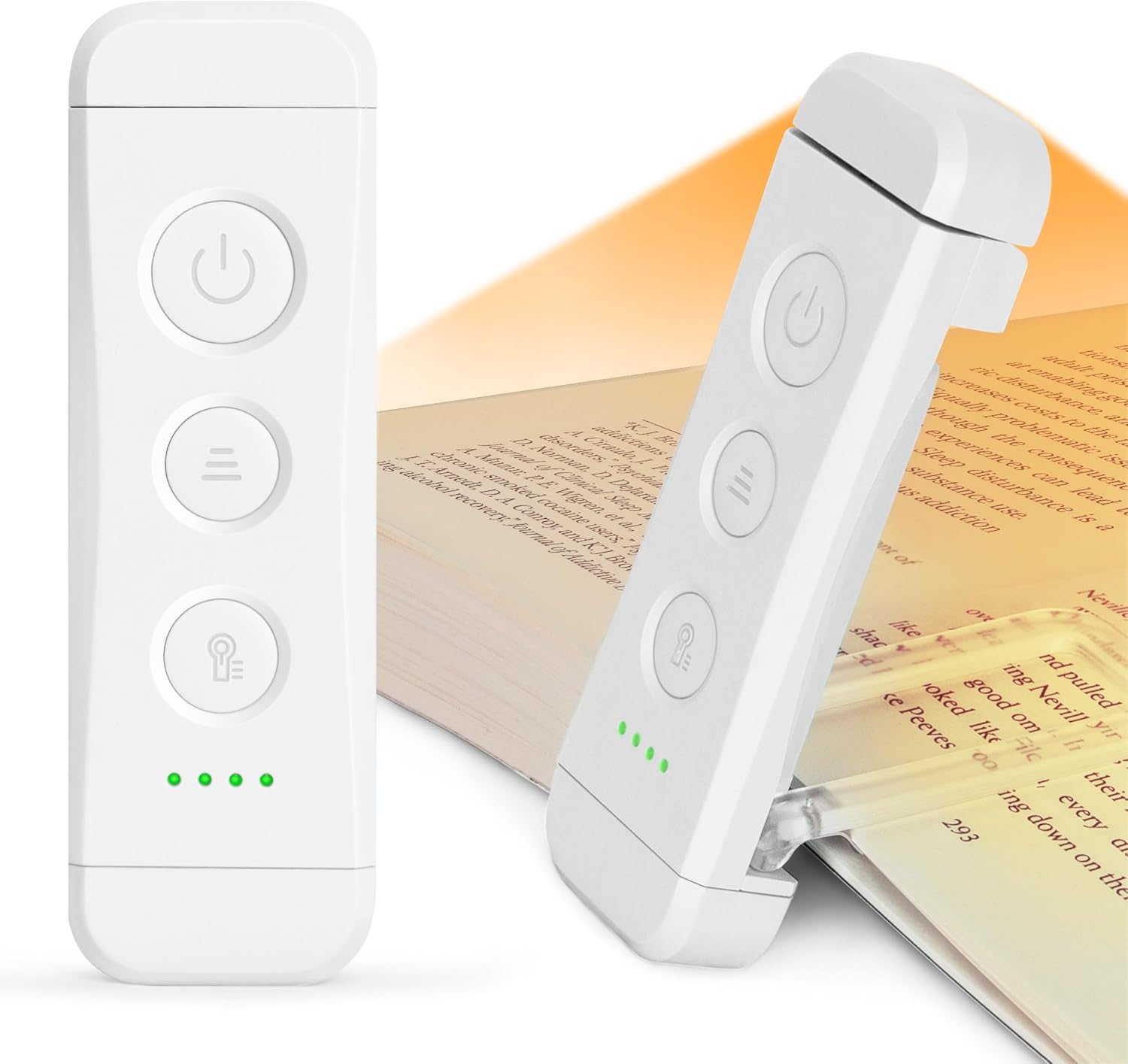 Glocusent USB Rechargeable Book Light, Portable Clip-on LED Reading Light
