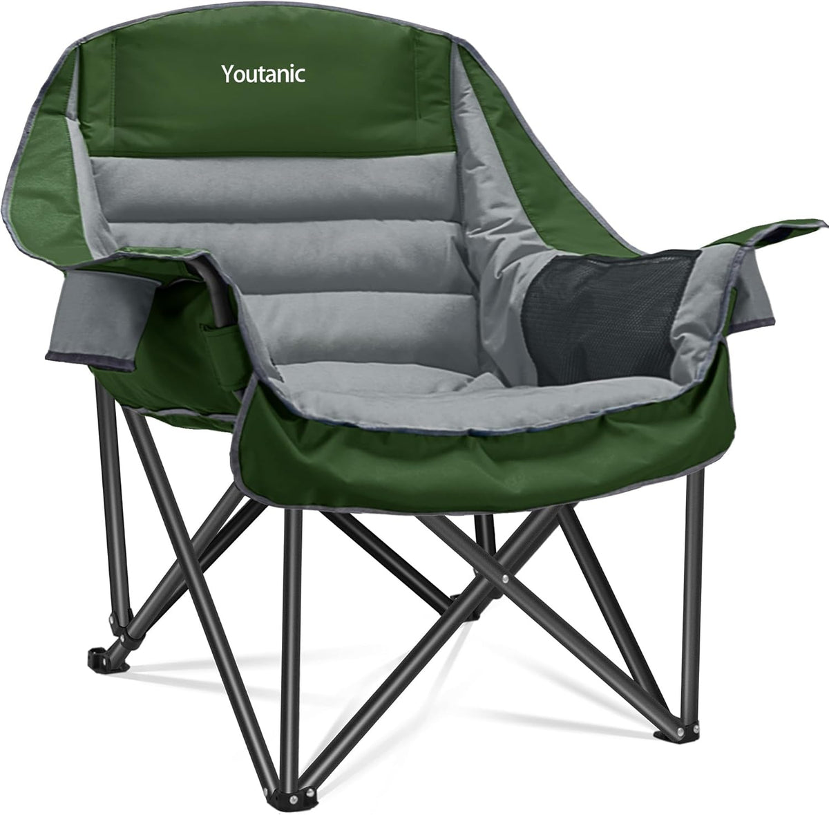 Youtanic Oversized Padded Camping Chair, Portable Folding Camping Chairs
