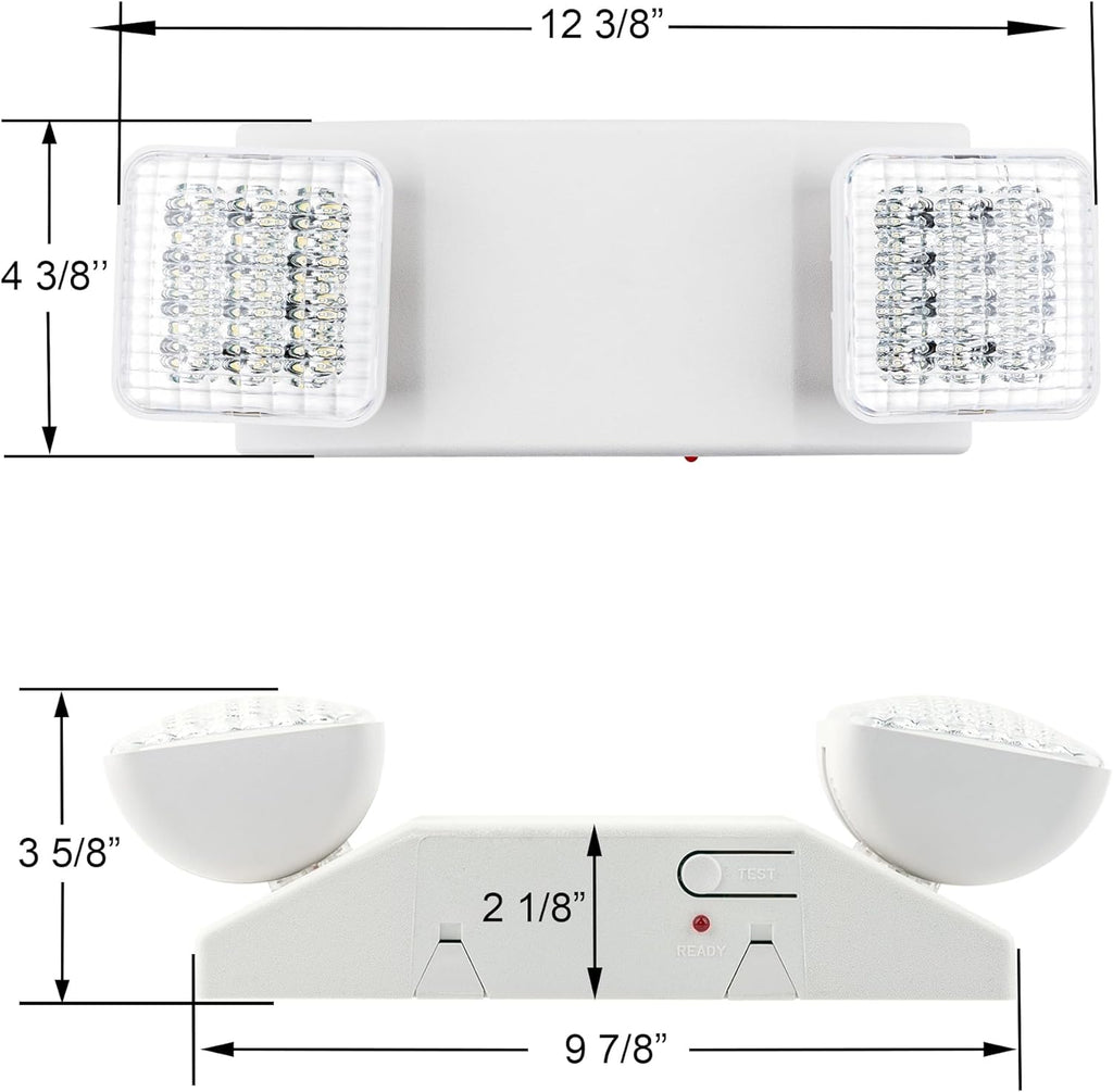 LIT-PaTH LED Emergency Light for Business, Battery Backup, 1 Pack
