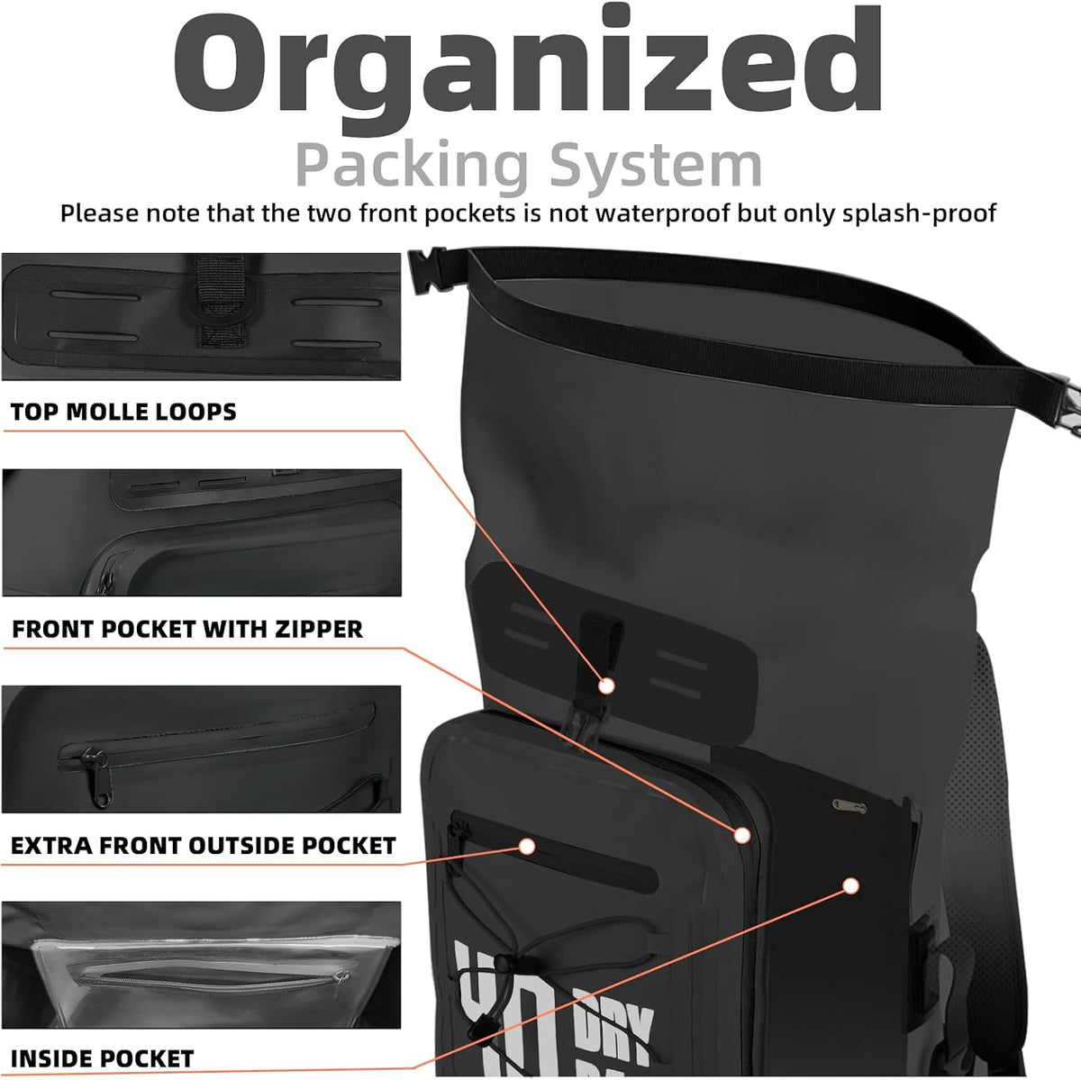 MORXPLOR Dry Bag Waterproof,5L/10L/20L/30L/40L/55L Roll Top Dry Bag Backpack with WaterProof Phone Case for Swim,Kayak