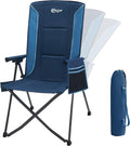 Portal Reclining Camping Chair High Back, 3-Position Hard Armrests, 350 lbs