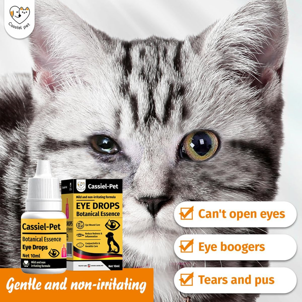 Eye Drops for Eye Infection Treatment, Soothe Infection Allergy, Relieve Dry Eyes & Red Eye，Eye Cleaner and Tear Stain Remover for Dogs and Cats | 10 ml 0.33 FL OZ (1 Bottle)