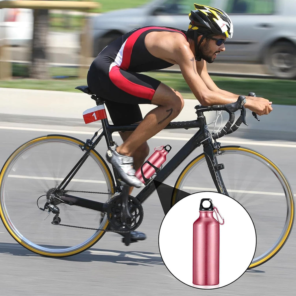 24 Pcs Aluminum Water Bottle 17oz Aluminum Reusable Bottles with Clips Sports Lightweight Water Multipack Easy Carry Leakproof Travel for Gym Hiking Cycling Sports Outdoor(Assorted Color)