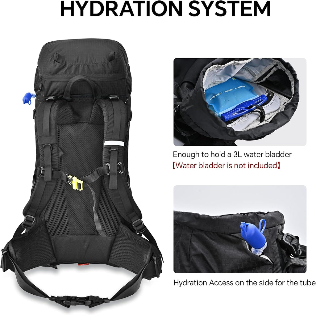 N NEVO RHINO 40L Internal Frame Hiking Backpack with Rain Cover