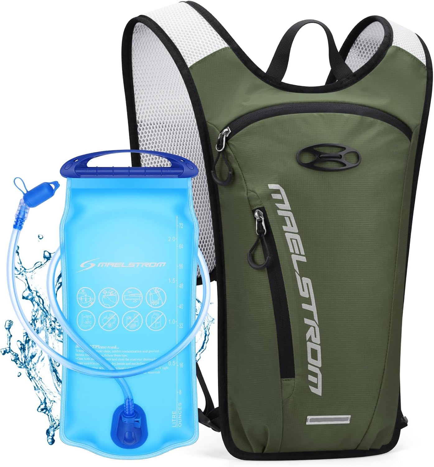 Maelstrom Hydration Backpack with 2L Water Bladder,Lightweight Running Vest